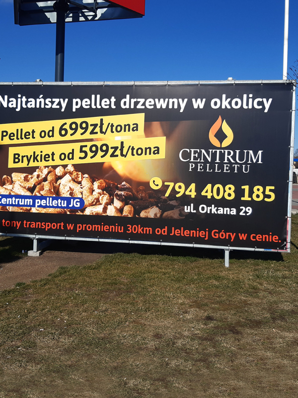 Projekt banera dla firmy usługowej zajmującej się opieką osób starszych Jelenia Góra, Wrocław, Bolesławiec, Legnica